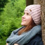 woman, girl, forest