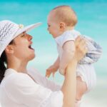 mother, baby, happy
